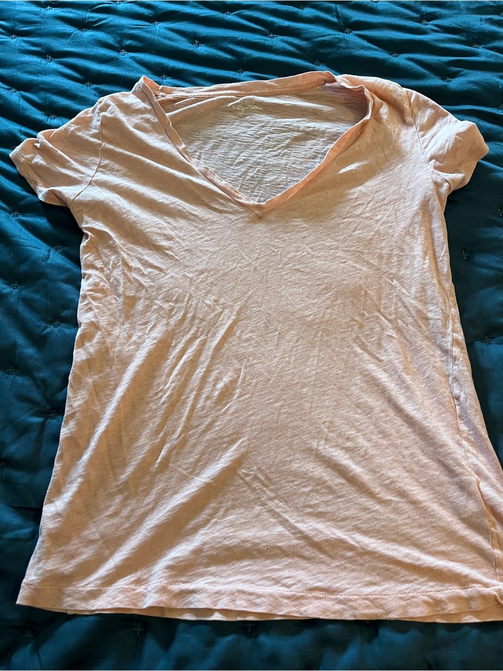 J Crew Vintage Tee Peach V-Neck Women’s Tee